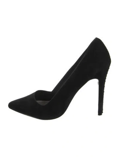 Pre-owned Alice And Olivia Suede Pumps In Black