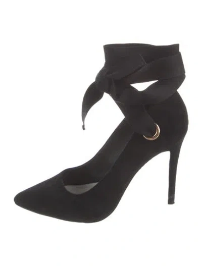 Pre-owned Alice And Olivia Suede Pumps In Black