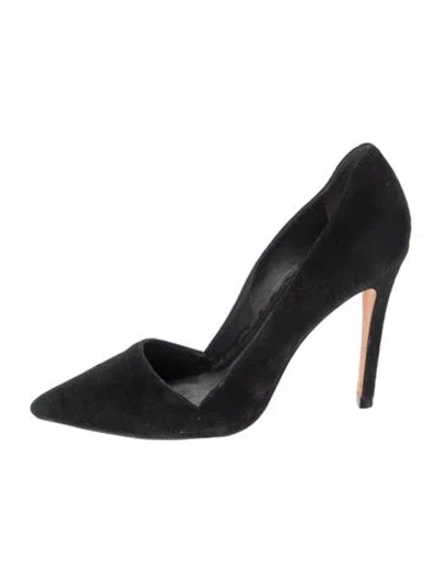 Pre-owned Alice + Olivia Suede Pumps In Black