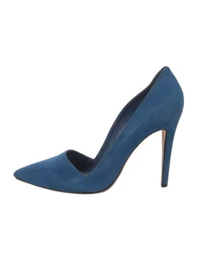 Pre-owned Alice And Olivia Suede Pumps In Blue
