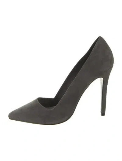 Pre-owned Alice And Olivia Suede Pumps In Grey