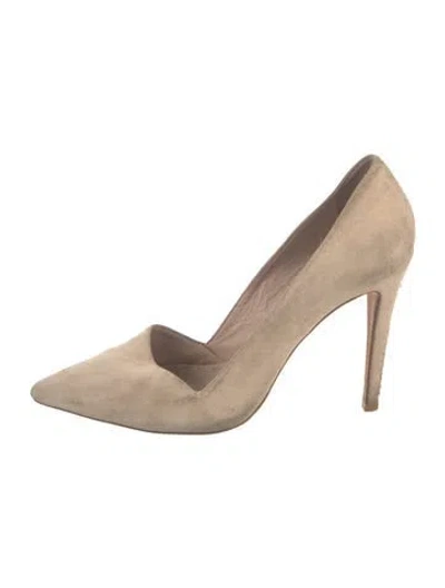 Pre-owned Alice And Olivia Suede Pumps In Neutrals