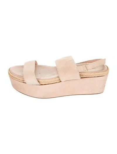Pre-owned Alice And Olivia Suede Sandals In Neutrals