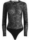 Alice And Olivia Taeyn Bodysuit In Black