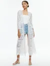 Alice And Olivia Drawstring Talia Robe In Off White