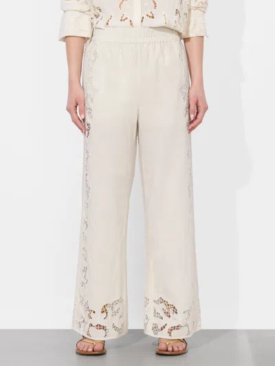 Alice And Olivia Tanya Eyelet Pull On Pant