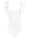 Alice And Olivia Tawny Ruffle Sleeve Bodysuit