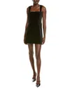 Alice And Olivia Taylum Sleeveless Velvet Mini Dress In Black