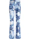 Alice And Olivia Alice And Oliva Teeny Printed Bootcut Pants In White