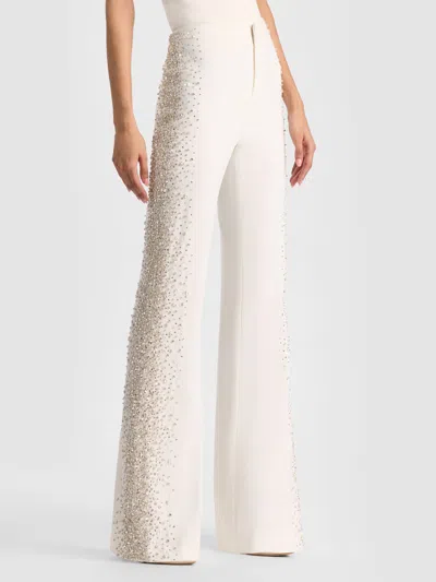 Alice And Olivia Teeny Bootcut Pant In White