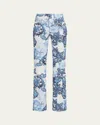 Alice And Olivia Alice And Oliva Teeny Printed Bootcut Pants In Scroll Symphony
