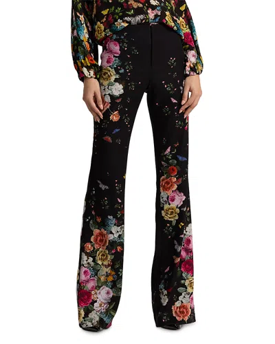 Alice And Olivia Teeny Fit Flare Bootcut Pants In Black