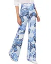 Alice And Olivia Teeny Low-rise Clean Bootcut Pant In Blue