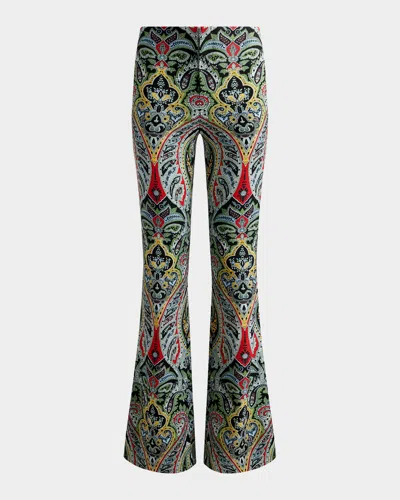 ALICE AND OLIVIA TEENY PAISLEY BOOTCUT PANTS