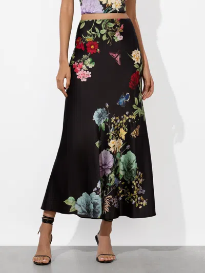 Alice And Olivia Terese Slip Skirt In Black