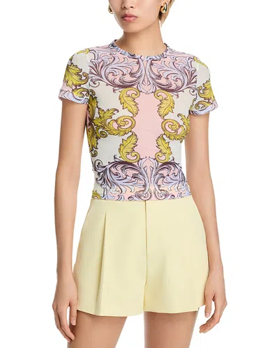 ALICE AND OLIVIA ALICE AND OLIVIA TESS CREWNECK MESH TEE