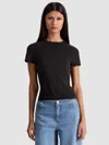 Alice And Olivia Tess Baby Tee In Black