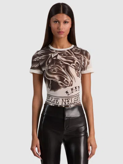 Alice And Olivia Tess Tee In Multi