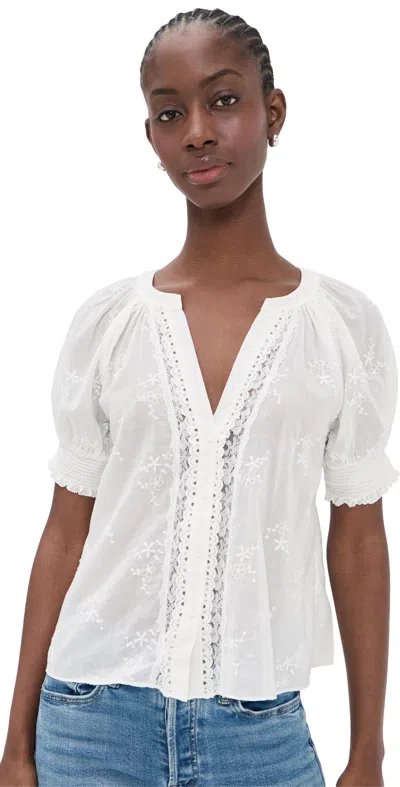 Alice And Olivia Thalia Blouse Off White