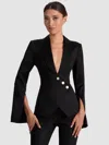 Alice And Olivia The Sculpt Blazer In Black