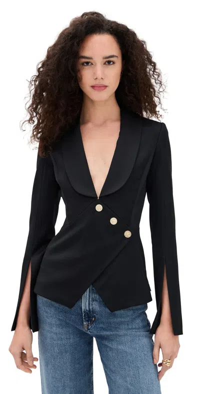 ALICE AND OLIVIA THE SCULPT BLAZER BLACK