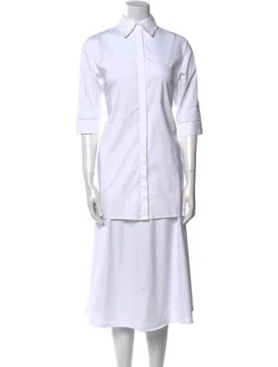 Pre-owned Alice And Olivia Three-quarter Sleeve Tunic In Neutral