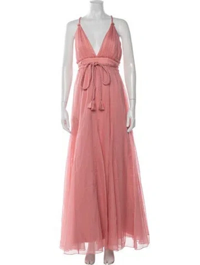 Pre-owned Alice And Olivia Tie Neck Mini Dress In Pink