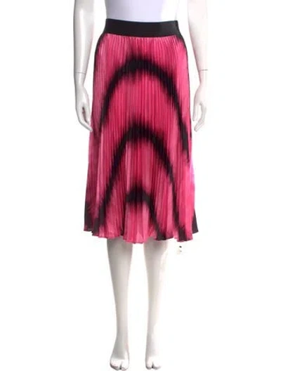 Pre-owned Alice And Olivia Tie-dye Print Midi Length Skirt In Pink
