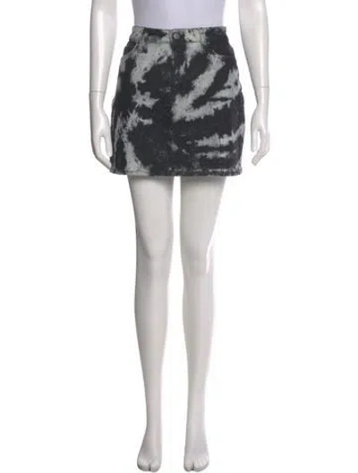 Pre-owned Alice And Olivia Tie-dye Print Mini Skirt In Multi
