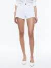 Alice And Olivia Tommie Mid Rise Shorts In Off White