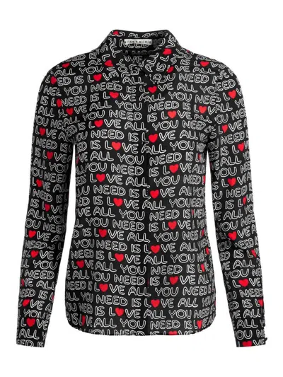ALICE AND OLIVIA TOP - NEGRO