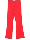 Alice And Olivia Tr Yuki Cropped-hose In Rot