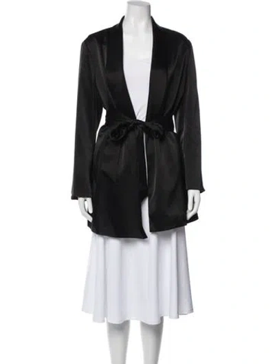 Pre-owned Alice And Olivia Trench Coat In Black