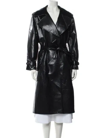 Pre-owned Alice And Olivia Trench Coat In Black