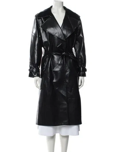 Pre-owned Alice + Olivia Trench Coat In Black