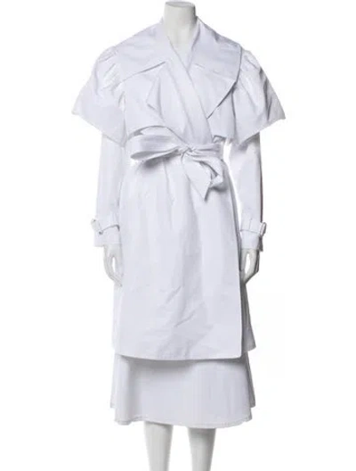Pre-owned Alice And Olivia Trench Coat In White