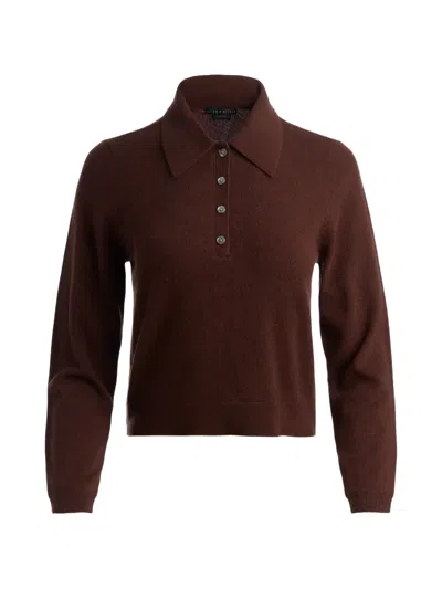 Alice + Olivia Trevor Cropped Sweater In Brown