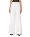 Alice And Olivia Trish Baggy Faux Leather Pants In Off White