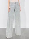 Alice And Olivia Trish Embellished Jean In Sierra Light Blue
