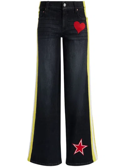 Alice And Olivia Trish Jeans In Black
