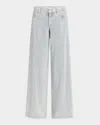 Alice And Olivia Trish Embellished Jean In Sierra Light Blue