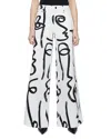 ALICE AND OLIVIA ALICE AND OLIVIA KOKETIT TRISH MID RISE BAGGY IN WHITE PRINT