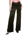 Alice And Olivia Trish Shiny Vegan Leather Baggy Pants Black 0 In Black