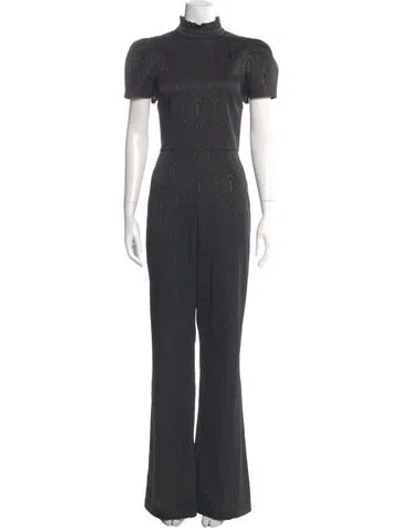 Pre-owned Alice And Olivia Turtleneck Jumpsuit In Gray