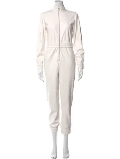 Pre-owned Alice And Olivia Turtleneck Jumpsuit In White
