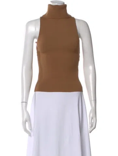 Pre-owned Alice And Olivia Turtleneck Sweater In Brown