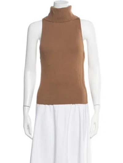 Pre-owned Alice And Olivia Turtleneck Sweater In Brown