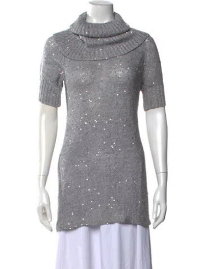 Pre-owned Alice And Olivia Turtleneck Sweater In Gray