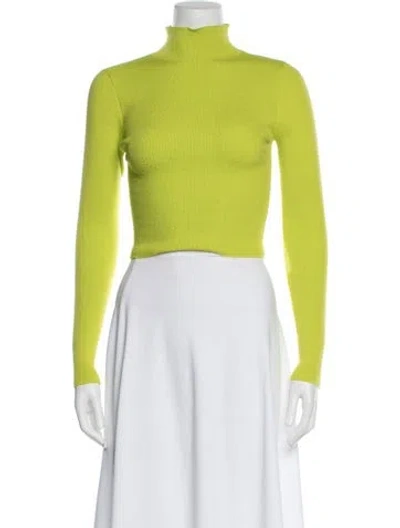 Pre-owned Alice And Olivia Turtleneck Sweater In Green