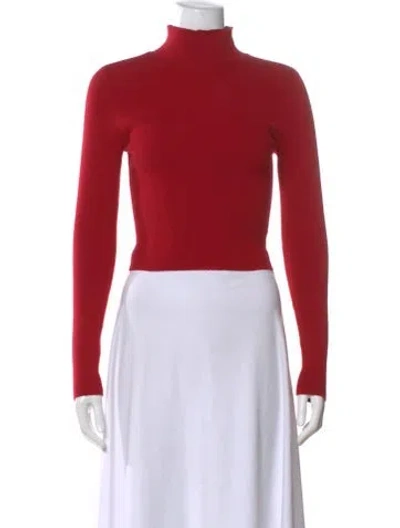 Pre-owned Alice And Olivia Turtleneck Sweater In Red